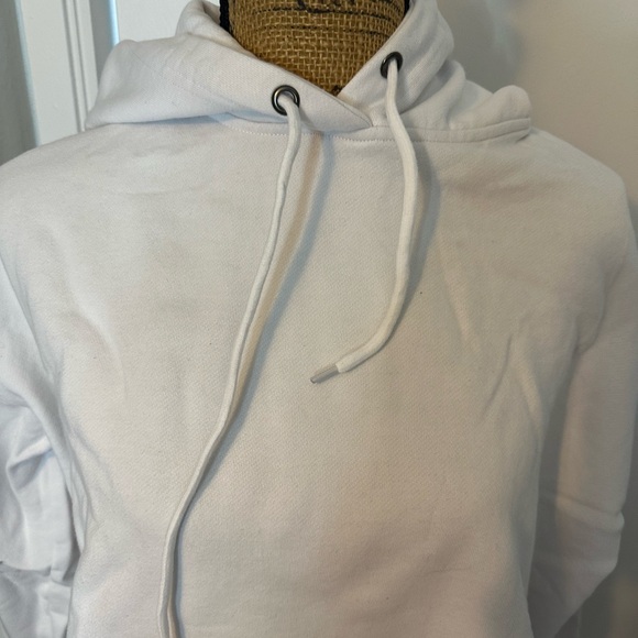 ZYIA Women's White Hoodie with Logo Trim - Picture 3 of 5
